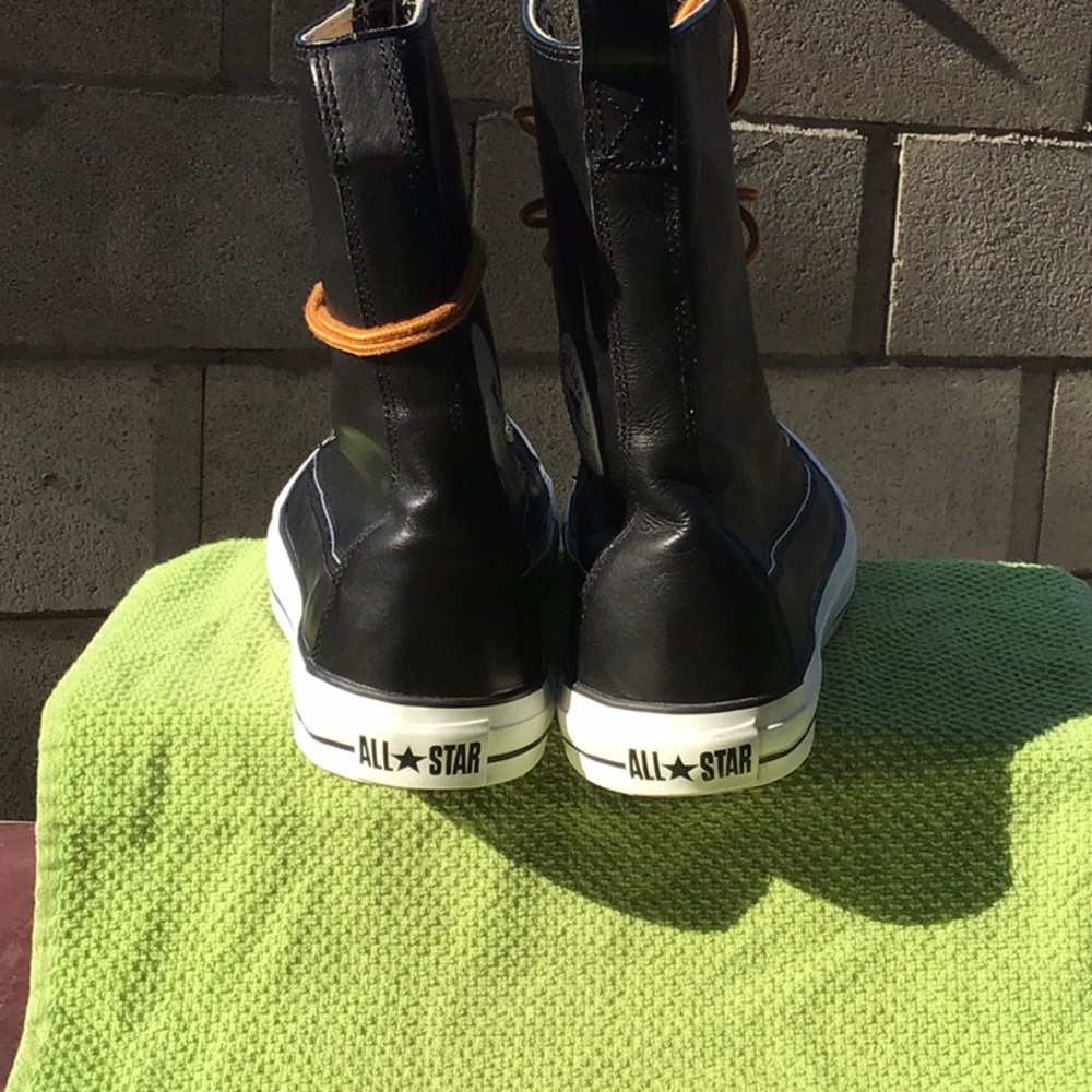 Converse Chuck Taylor black leather high tops - Picture 3 of 7